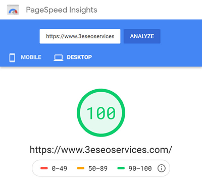 Improved Page Speed Insights Desktop for SEO Ranking in Singapore